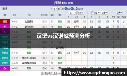 汉堡vs汉诺威预测分析